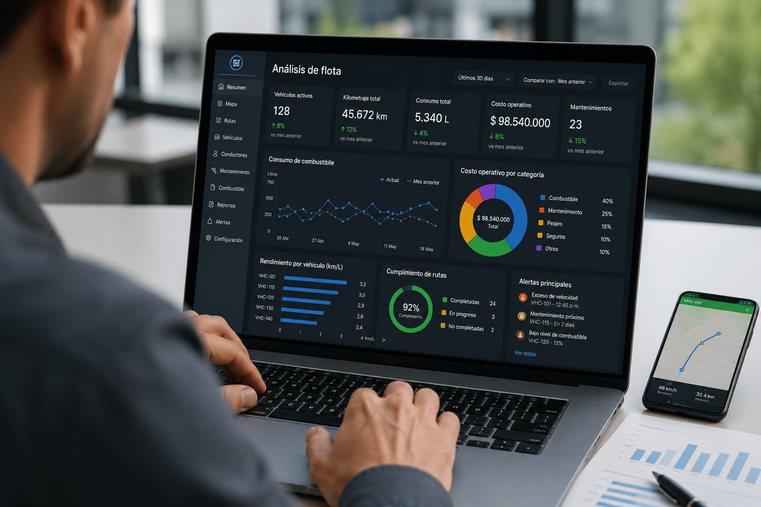 Capacidad analítica para optimizar la gestión de flotas