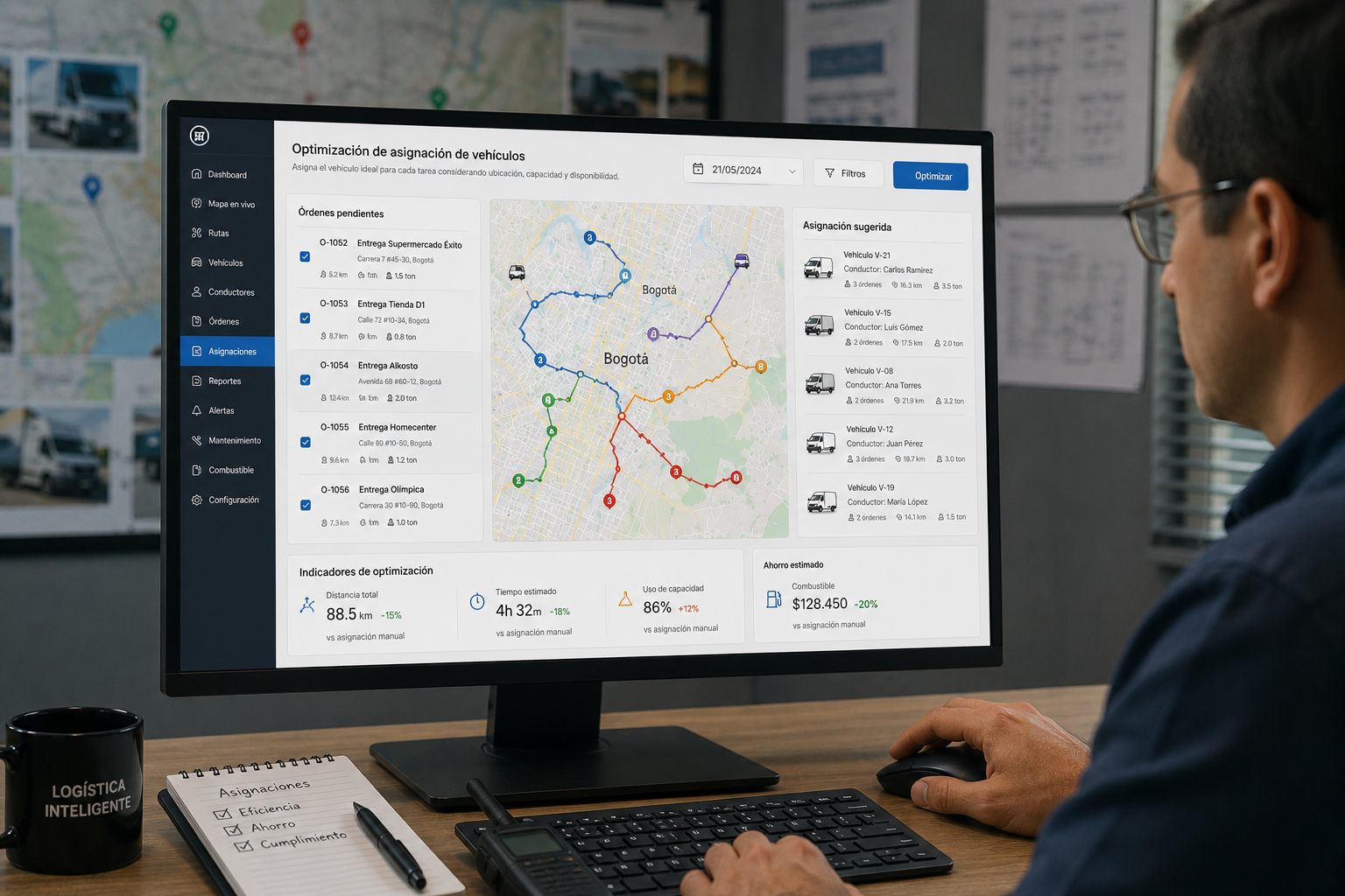 Optimización en la asignación y uso de vehículos