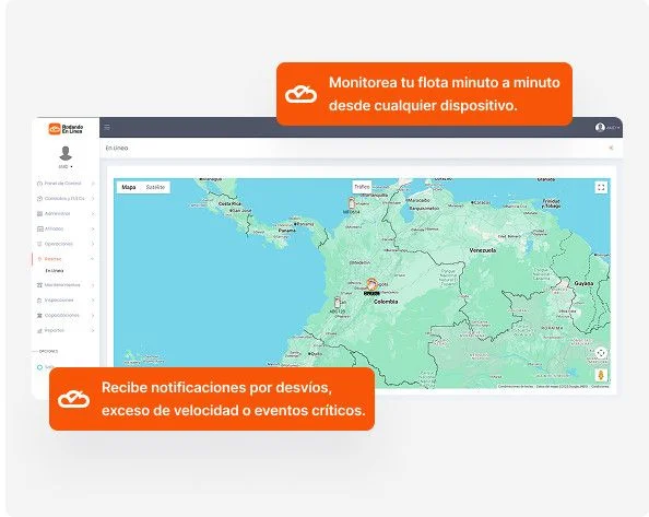 Software de gestión y control de flotas de vehículos
